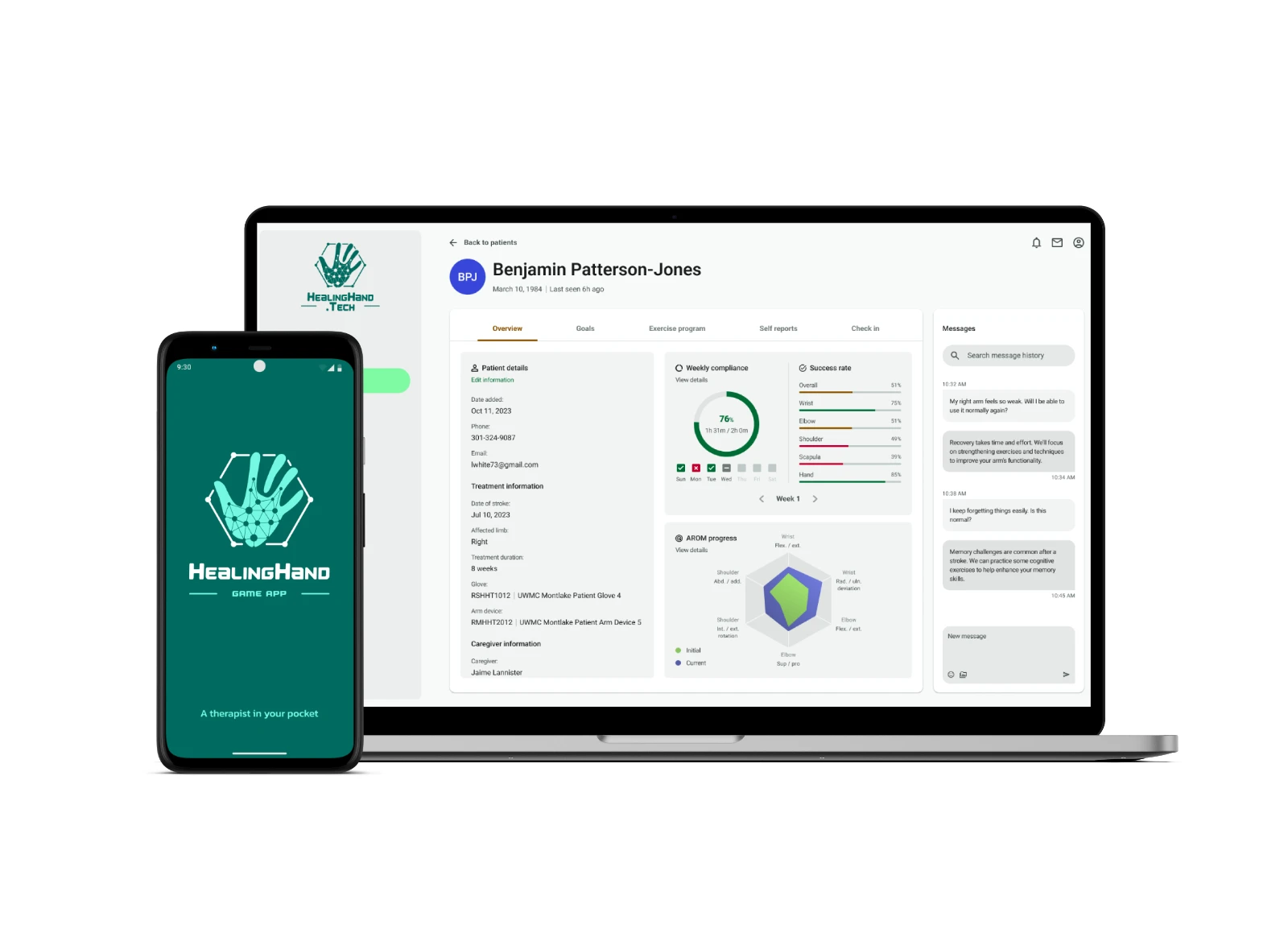 Healinghand - Desktop & Mobile