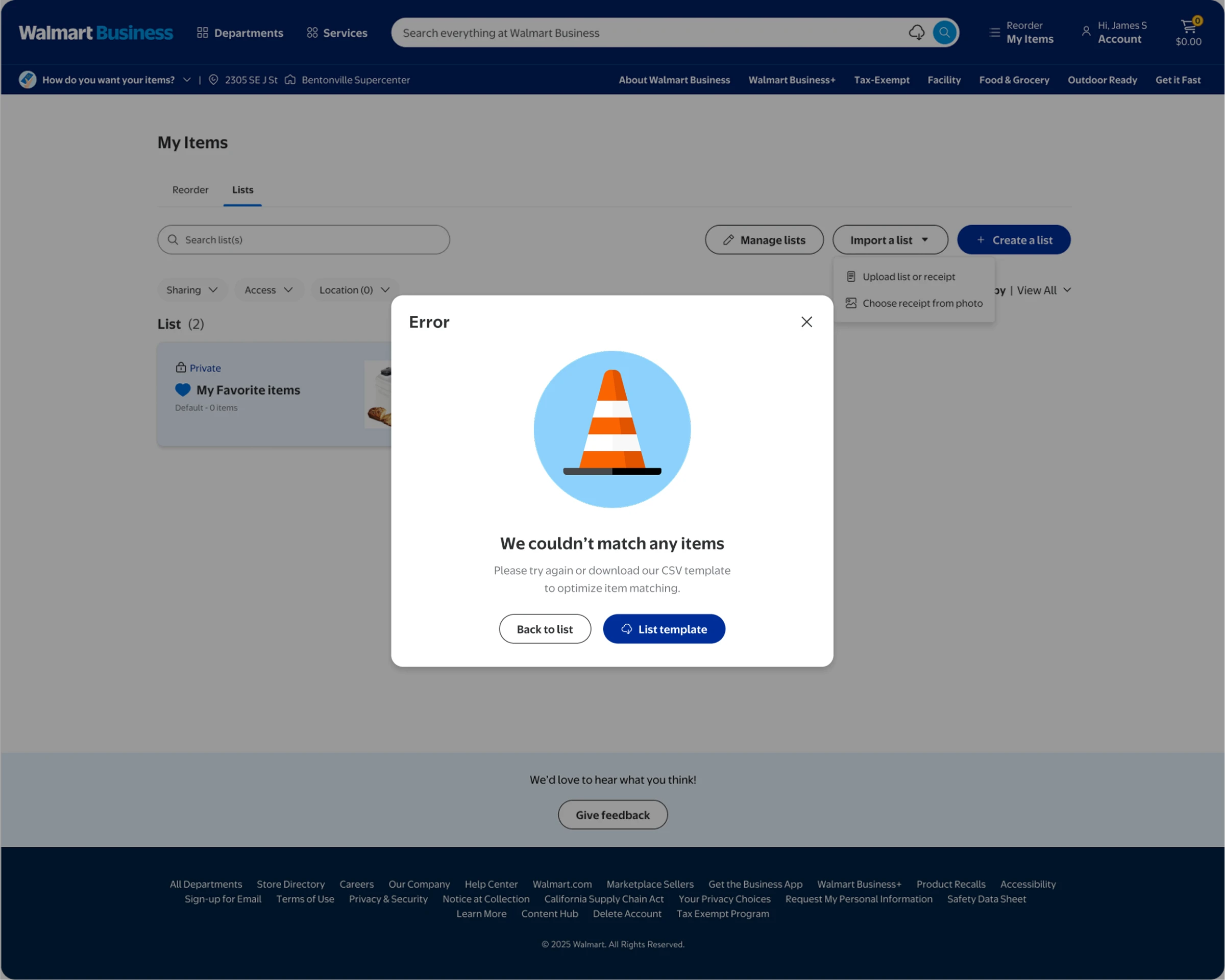 Walmart - Error